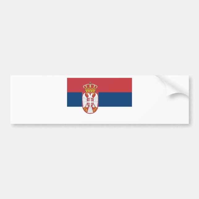 Zastava Srbije, serbisk flagga Bildekal (Framsidan)