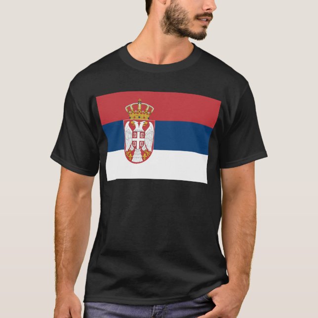 Zastava Srbije, serbisk flagga T Shirt (Framsida)