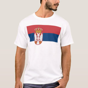 Zastava Srbije, serbisk flagga Tee Shirt