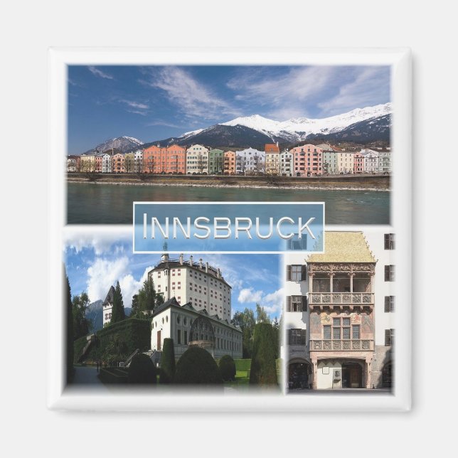 zAT004 INNSBRUCK Austria, Mosaic, Fridge Magnet (Framsidan)