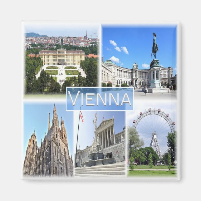 zAT005 VIENNA, Österrike, Europa, Fridge Magnet (Framsidan)