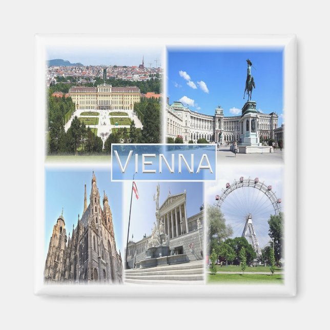 zAT005 VIENNA, Österrike, Europa, Fridge Magnet (Framsidan)