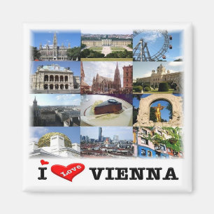 zAT006 VIENNA I Kärlek, Fridge Magnet