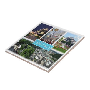 zAT008 SALZBURG Österrike Kakelplatta