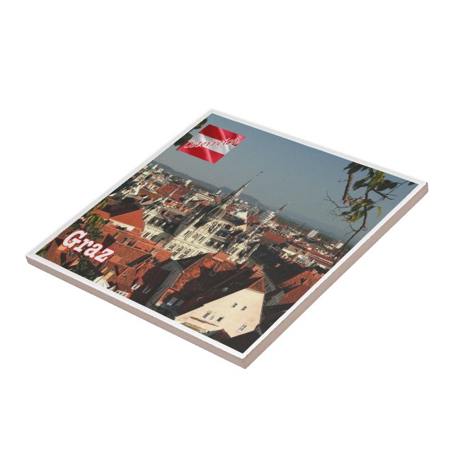 zAT015 GRAZ Austria Kakelplatta (Sidan)