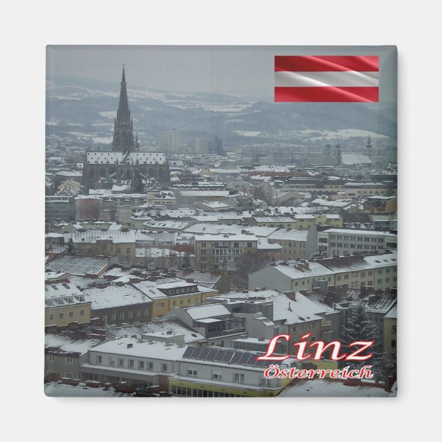 zAT016 LINZ Austria, Fridge Magnet (Framsidan)