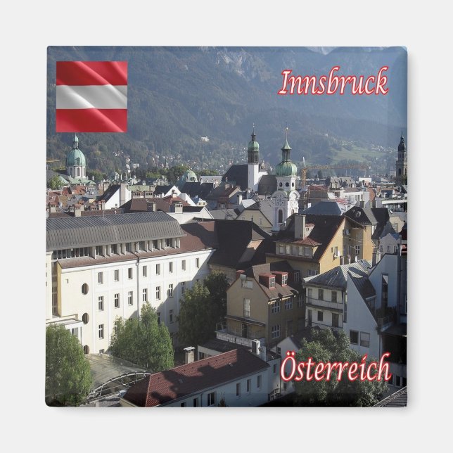 zAT018 INNSBRUCK Austria - Fridge Magnet (Framsidan)
