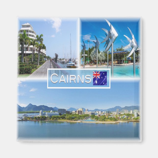 zAU005 CAIRNS, Australien, Oceanien, Mosaic, Fridg Magnet (Framsidan)