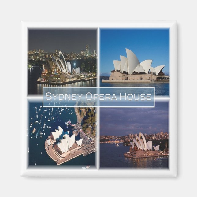 zAU010 SYDNEY, OPERA HOUSE, Australien, Fridge Magnet (Framsidan)