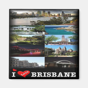 zAU012 BRISBANE, Mosaic, Australien, Fridge Magnet