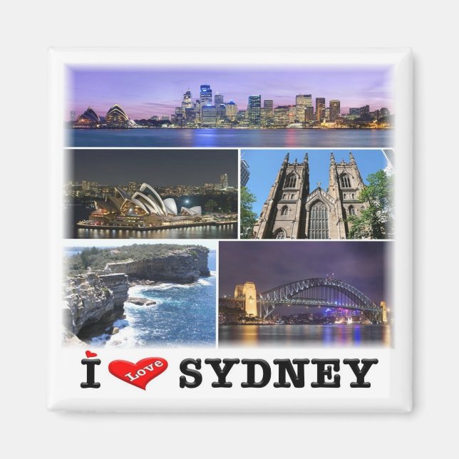 zAU014 SYDNEY, Mosaic, Australien, Oceanien, Fridg Magnet (Framsidan)