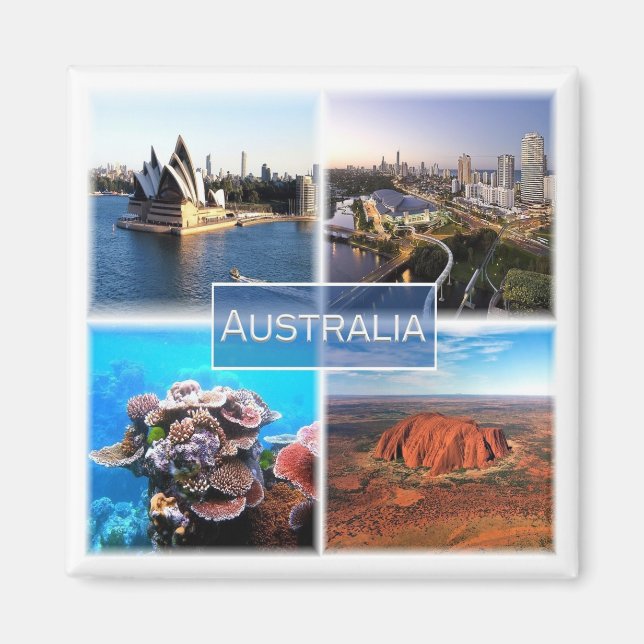 zAU015 AUSTRALIA, Mosaic, Oceanien, Fridge Magnet (Framsidan)