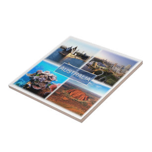 zAU015 AUSTRALIA, Mosaic, Oceanien Kakelplatta