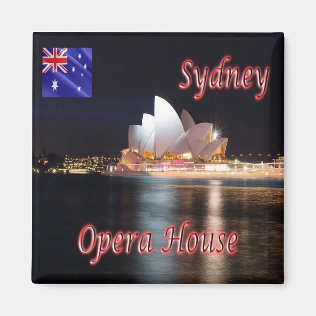 zAU019 SYDNEY, OPERA HOUSE, Australien, Fridge Magnet (Framsidan)