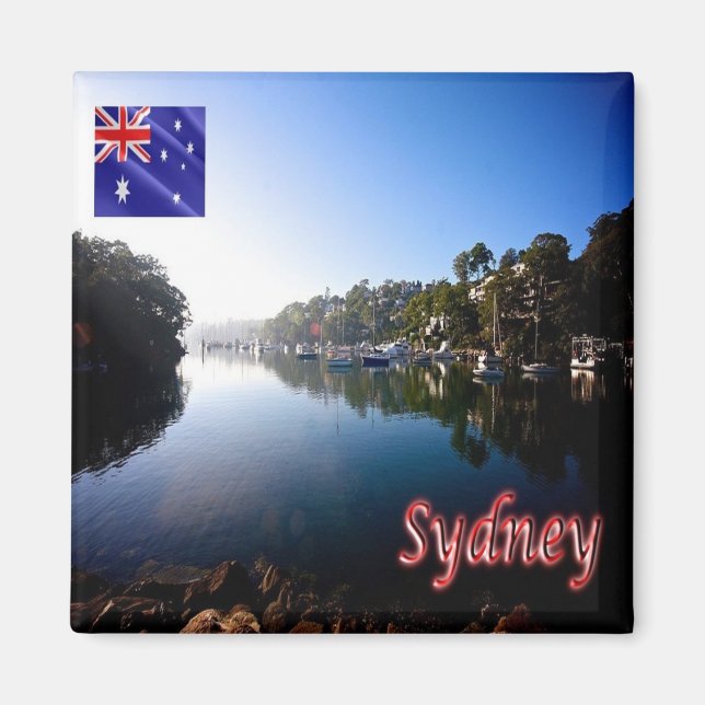 zAU021 SYDNEY, Bay, Australien, Oceanien, Fridge Magnet (Framsidan)