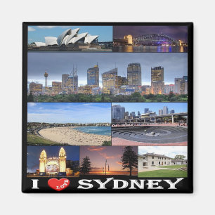 zAU025 SYDNEY I Kärlek, Australien, Oceanien, Frid Magnet