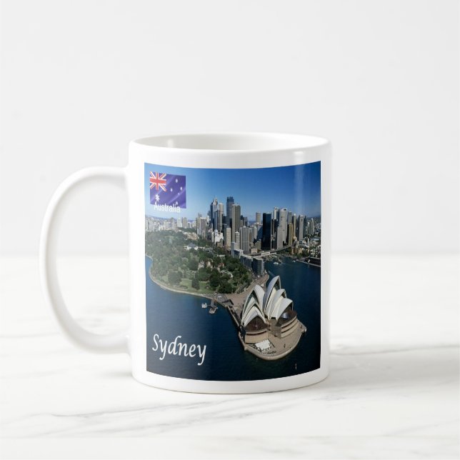 zAU026 SYDNEY Australien, Opera House Kaffemugg (Vänster)