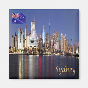 zAU031 SYDNEY, Skyline, Australien, Oceanien, Frid Magnet