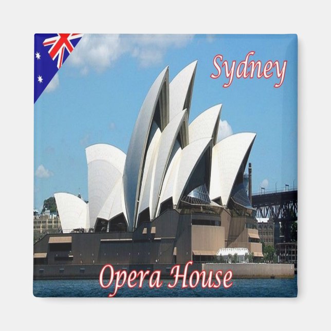 zAU033 SYDNEY, OPERA HOUSE, Australien, Fridge Magnet (Framsidan)