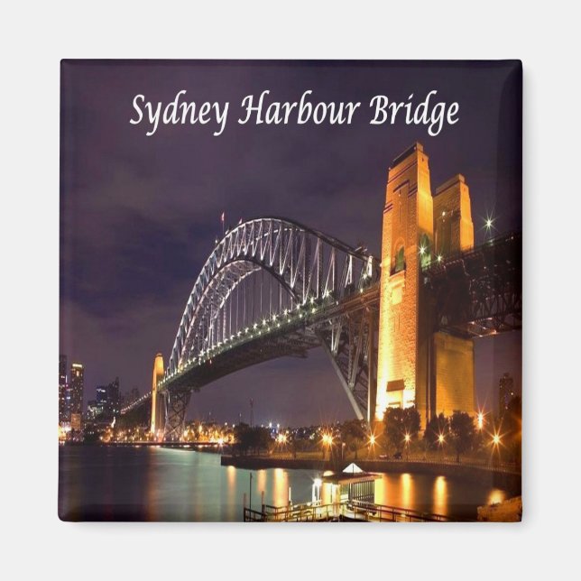 zAU034 SYDNEY, HARBOR BRIDGE, Australien, Fridge Magnet (Framsidan)