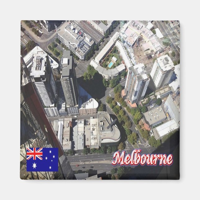 zAU040 MELBOURNE, Australien, Oceanien, Fridge Magnet (Framsidan)