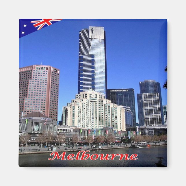 zAU044 MELBOURNE, Australien, Oceanien. Magnet (Framsidan)