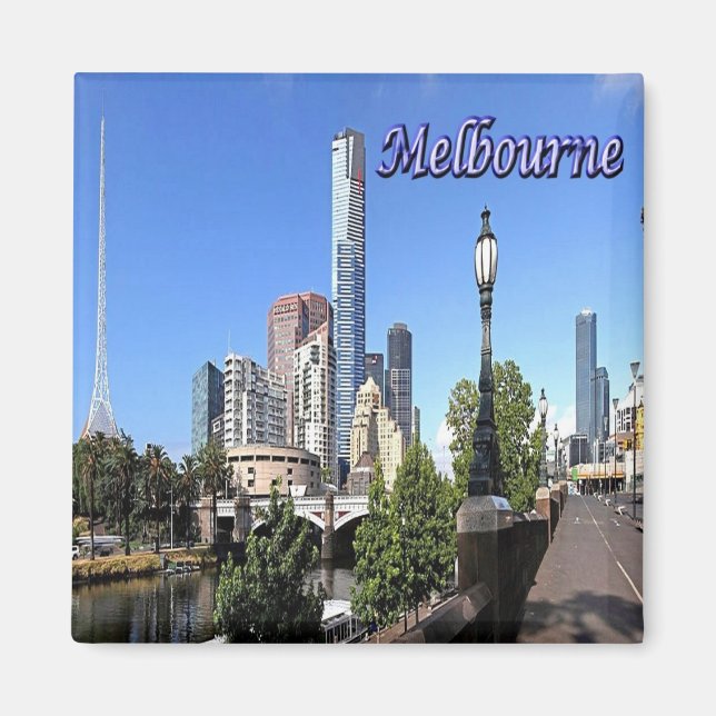 zAU047 MELBOURNE, Australien, Oceanien, Fridge Magnet (Framsidan)