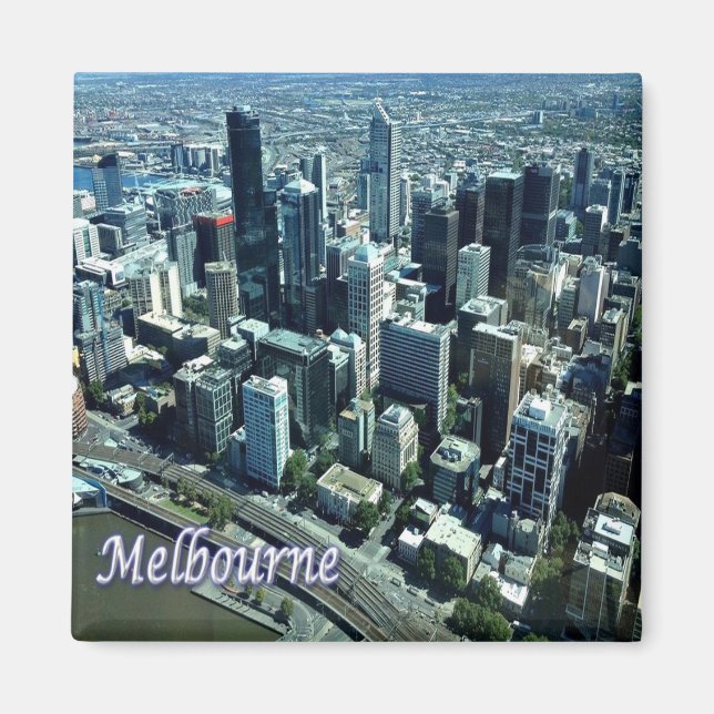 zAU049 MELBOURNE, Australien, Oceanien, Fridge Magnet (Framsidan)