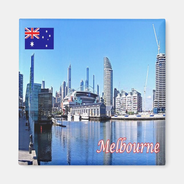 zAU051 MELBOURNE, Australien, Oceanien, Fridge Magnet (Framsidan)