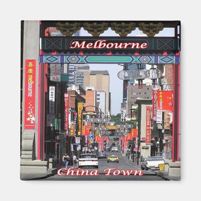 zAU060 MELBOURNE, China Town, Australien, Fridge Magnet (Framsidan)