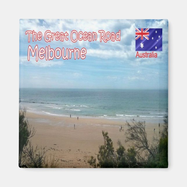 zAU065 MELBOURNE, Underbara havsvägen, Australien Magnet (Framsidan)