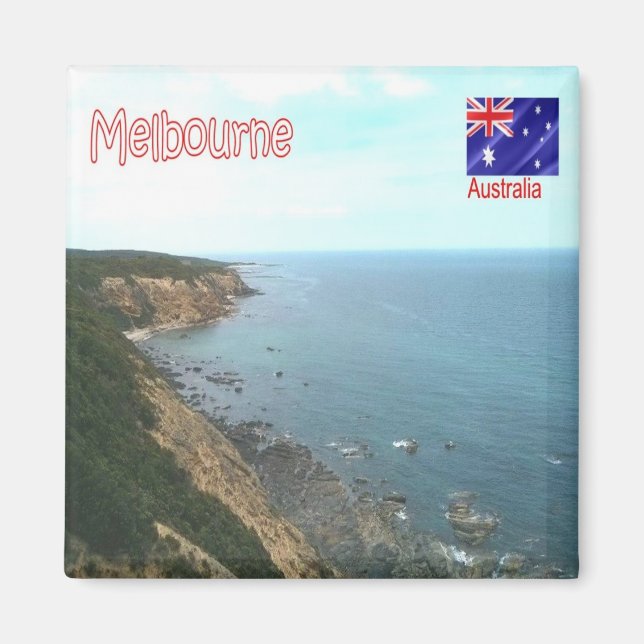 zAU067 MELBOURNE, Australien, Oceanien, Fridge Magnet (Framsidan)