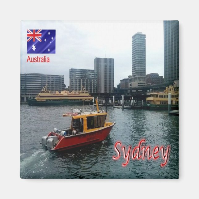 zAU068 MELBOURNE, Australien, Oceanien, Fridge Magnet (Framsidan)