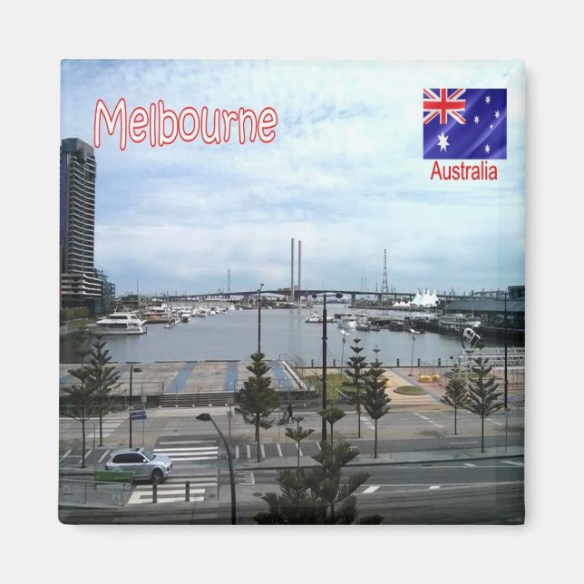 zAU071 MELBOURNE, Australien, Oceanien, Fridge Magnet (Framsidan)