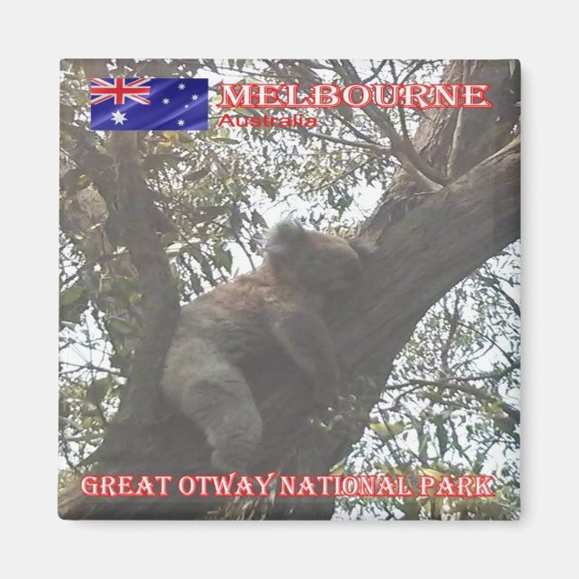 zAU074 MELBOURNE, Underbar Otway, Australien, Frid Magnet (Framsidan)