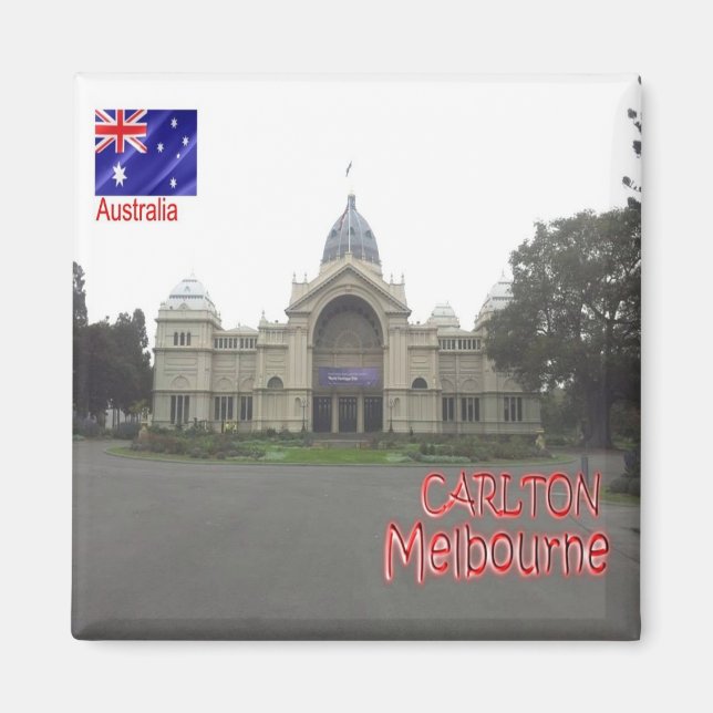 zAU077 CARLTON, MELBOURNE, Australien, Fridge Magnet (Framsidan)
