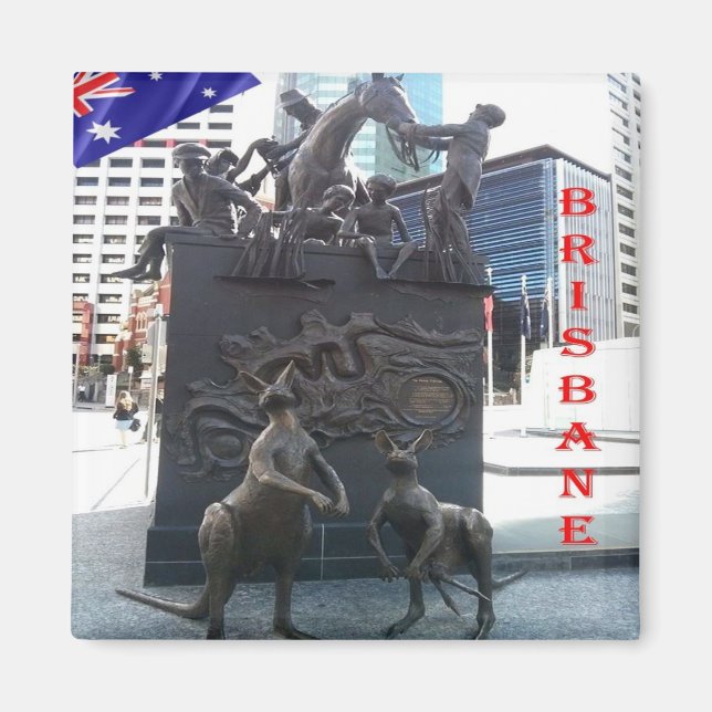zAU083 BRISBANE, Australien, Oceanien, Fridge Magnet (Framsidan)