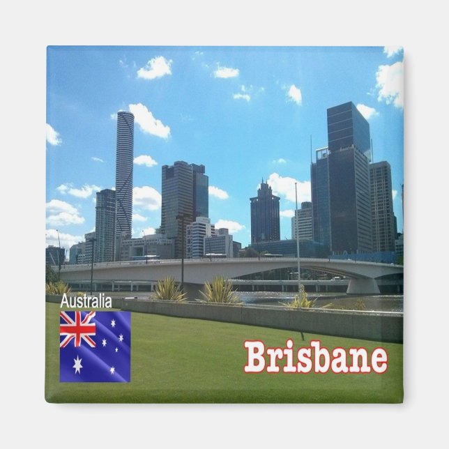 zAU084 BRISBANE, Australien, Oceanien, Fridge Magnet (Framsidan)
