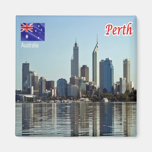 zAU089 PERTH, Australien, Oceanien, Fridge Magnet (Framsidan)