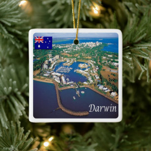 zAU098 DARWIN, Australien, Oceanien. Julgransprydnad Keramik