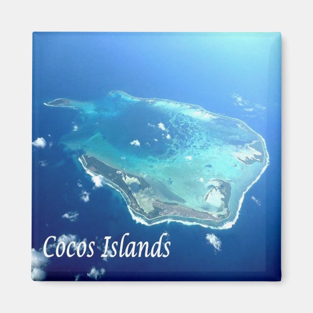 zAU101 COCOS-Ögruppen, Australien, Oceanien, Fridg Magnet (Framsidan)