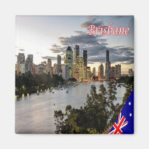 zAU105 BRISBANE, Australien, Oceanien, Fridge Magnet