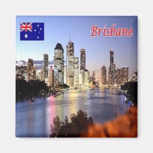 zAU107 BRISBANE, Australien, Oceanien, Fridge Magnet