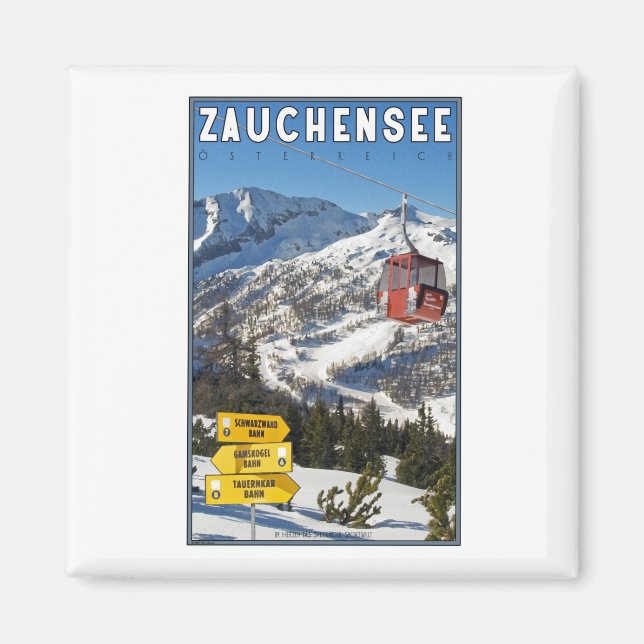 Zauchensee Ski Resort Magnet (Framsidan)