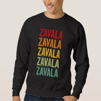 Zavala County Texas regnbågstextdesign Lång Ärmad Tröja