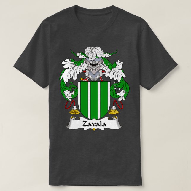 Zavala Jackar Arm Family Crest T Shirt (Design framsida)