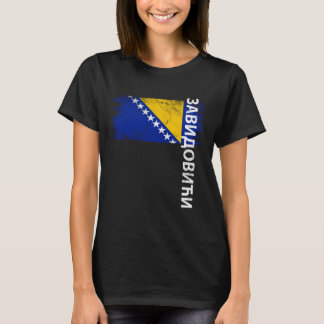 Zavidovici Bosnien Flagga För Bosniska Män Kvinnor T Shirt