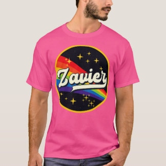 Zavier Rainbow in Space Vintage Stil T Shirt