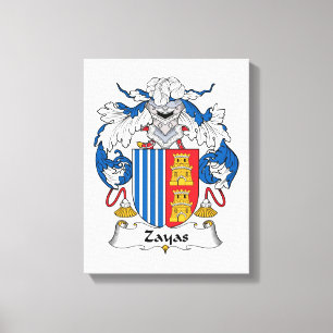 Zayas Family Crest Canvastryck