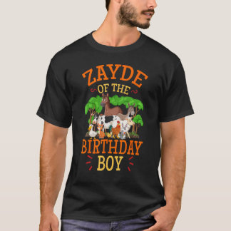 Zayde of the Birthday Boy Animal Theme Bday f T Shirt